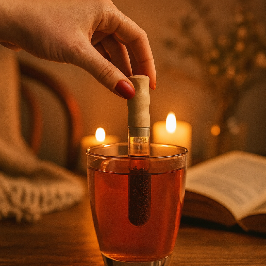 Infuseur de poche en bois & verre – L’art du thé, partout avec vous